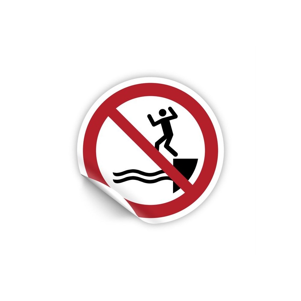 Vietato tuffarsi in acqua PVC adesivo da parete - P061