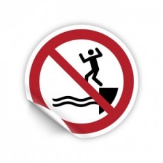 Vietato tuffarsi in acqua PVC adesivo da parete - P061