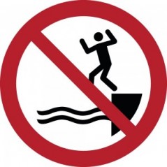 Vietato tuffarsi in acqua PVC adesivo da parete - P061