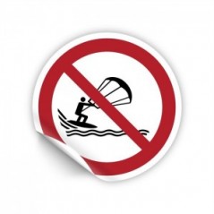 Divieto di kite surf PVC adesivo da parete - P065