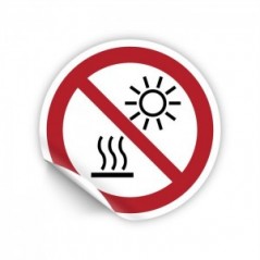 Non esporre a luce solare diretta o superfici calde PVC adesivo da parete - P068