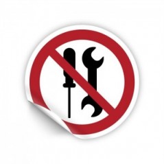 Divieto di manutenzione da parte degli utenti PVC adesivo da parete - P069