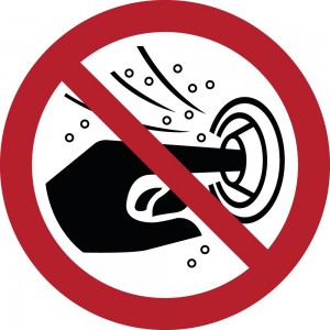 Non mettere le dita nelle bocchette idromassaggio PVC adesivo da parete - P070