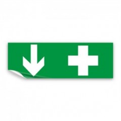 Croce pronto soccorso basso in Pvc adesivo flessibile da parete