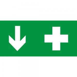 Croce pronto soccorso basso in Pvc adesivo flessibile da parete