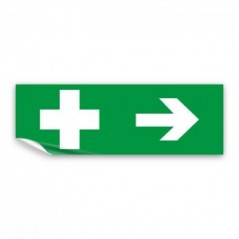 Croce pronto soccorso destra in Pvc adesivo flessibile da parete