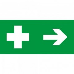 Croce pronto soccorso destra in Pvc adesivo flessibile da parete