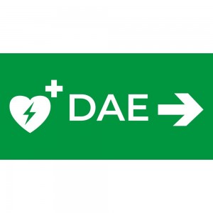 Dae defibrillatore direzionale destra in Pvc adesivo flessibile da parete
