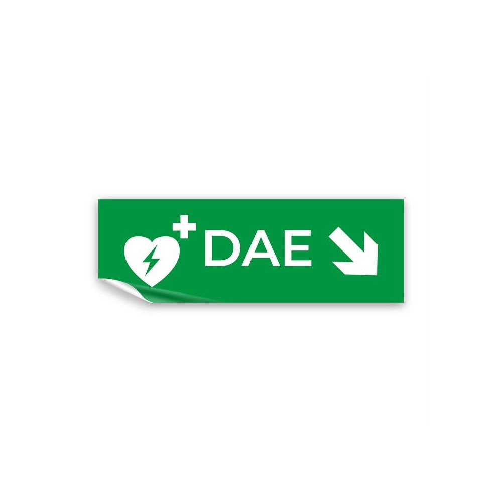 Dae defibrillatore direzionale destra basso in Pvc adesivo flessibile da parete