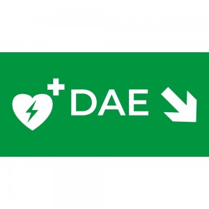 Dae defibrillatore direzionale destra basso in Pvc adesivo flessibile da parete