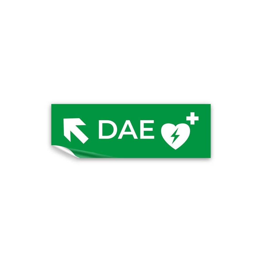 Dae defibrillatore direzionale sinistra alto in Pvc adesivo flessibile da parete