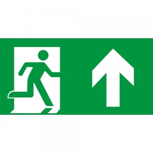 Direzionale uscita di emergenza alto in Pvc adesivo flessibile da parete