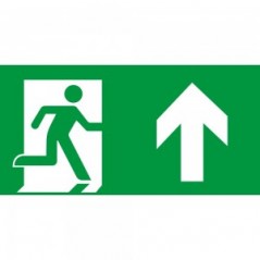 Direzionale uscita di emergenza alto in Pvc adesivo flessibile da parete