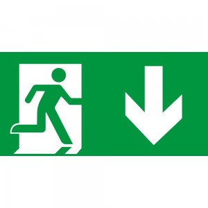 Direzionale uscita di emergenza basso in Pvc adesivo flessibile da parete