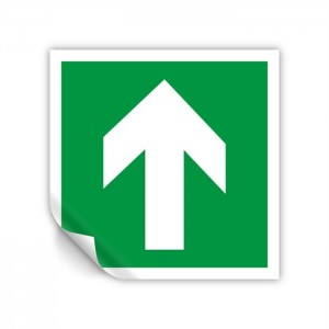 Freccia evacuazione alto in Pvc adesivo flessibile da parete