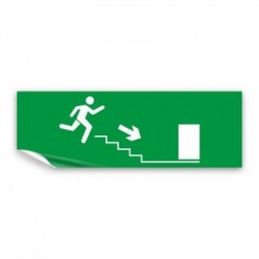 Scala di emergenza destra basso lungo in Pvc adesivo flessibile da parete