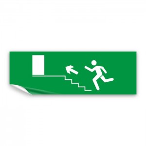 Scala di emergenza sinistra alto lungo in Pvc adesivo flessibile da parete