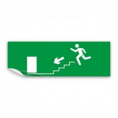 Scala di emergenza sinistra basso lungo in Pvc adesivo flessibile da parete