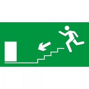 Scala di emergenza sinistra basso lungo in Pvc adesivo flessibile da parete