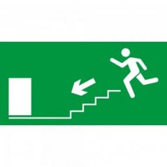 Scala di emergenza sinistra basso lungo in Pvc adesivo flessibile da parete