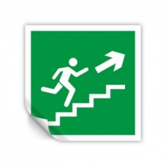 Scala di emergenza destra alto quadrato in Pvc adesivo flessibile da parete