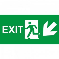 Scritta Exit sinistra basso in Pvc adesivo flessibile da parete