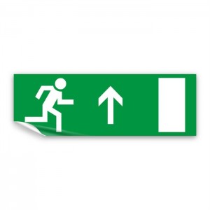 Uscita d'emergenza con porta alto in Pvc adesivo flessibile da parete