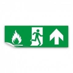Uscita emergenza con fiamme alto in Pvc adesivo flessibile da parete