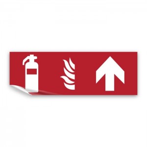 Estintore alto in Pvc adesivo flessibile da parete