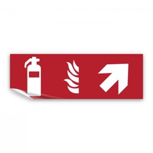 Estintore destra alto in Pvc adesivo flessibile da parete
