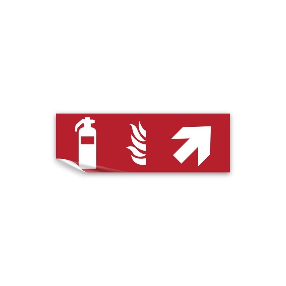 Estintore destra alto in Pvc adesivo flessibile da parete
