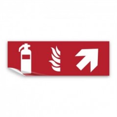 Estintore destra alto in Pvc adesivo flessibile da parete