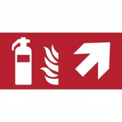 Estintore destra alto in Pvc adesivo flessibile da parete