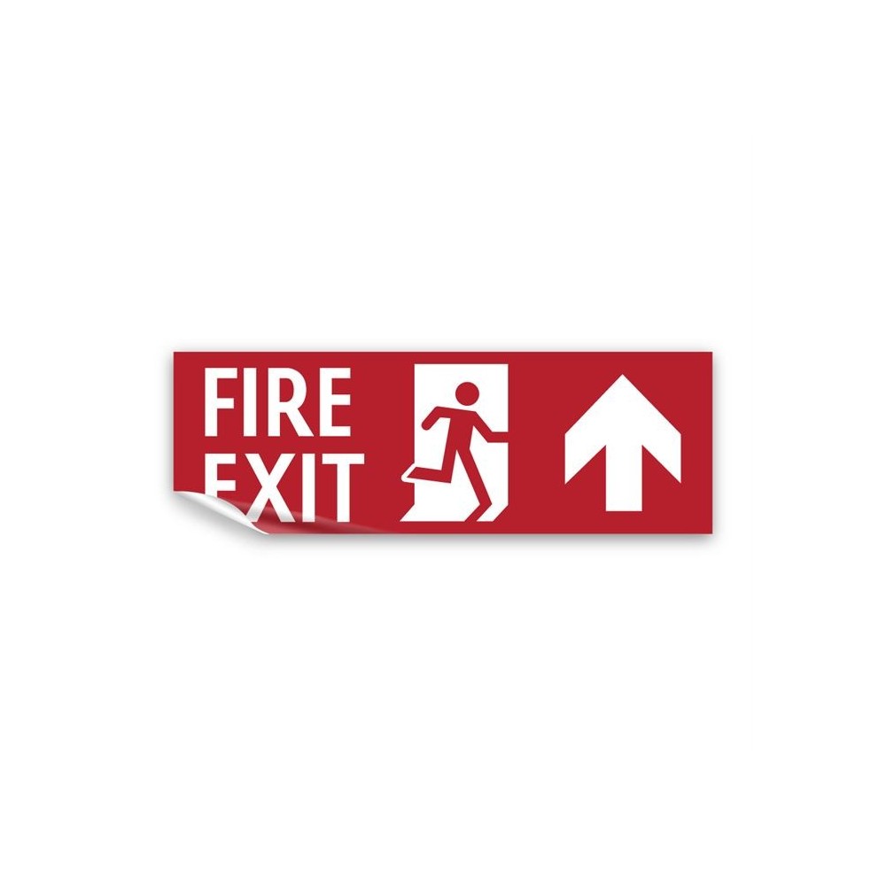 Scritta Fire exit alto in Pvc adesivo flessibile da parete