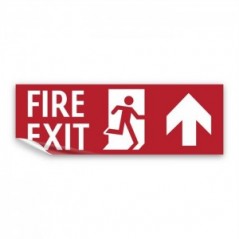 Scritta Fire exit alto in Pvc adesivo flessibile da parete