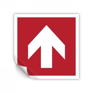 Freccia antincendio alto in Pvc adesivo flessibile da parete