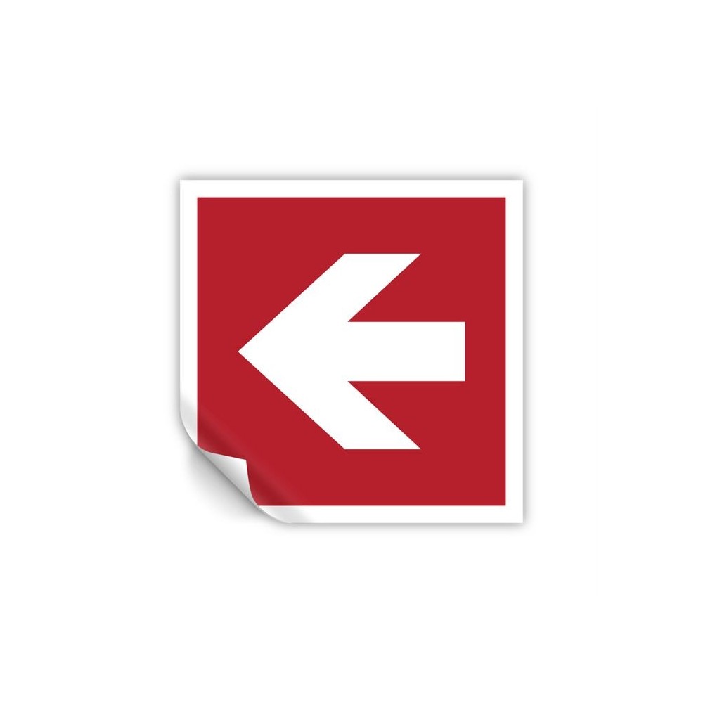 Freccia antincendio sinistra in Pvc adesivo flessibile da parete