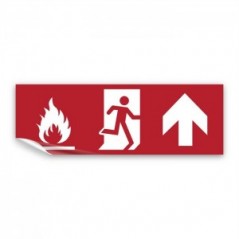 Uscita antincendio con fiamme alto in Pvc adesivo flessibile da parete