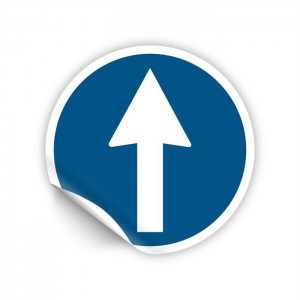 Freccia alto in Pvc adesivo flessibile da parete