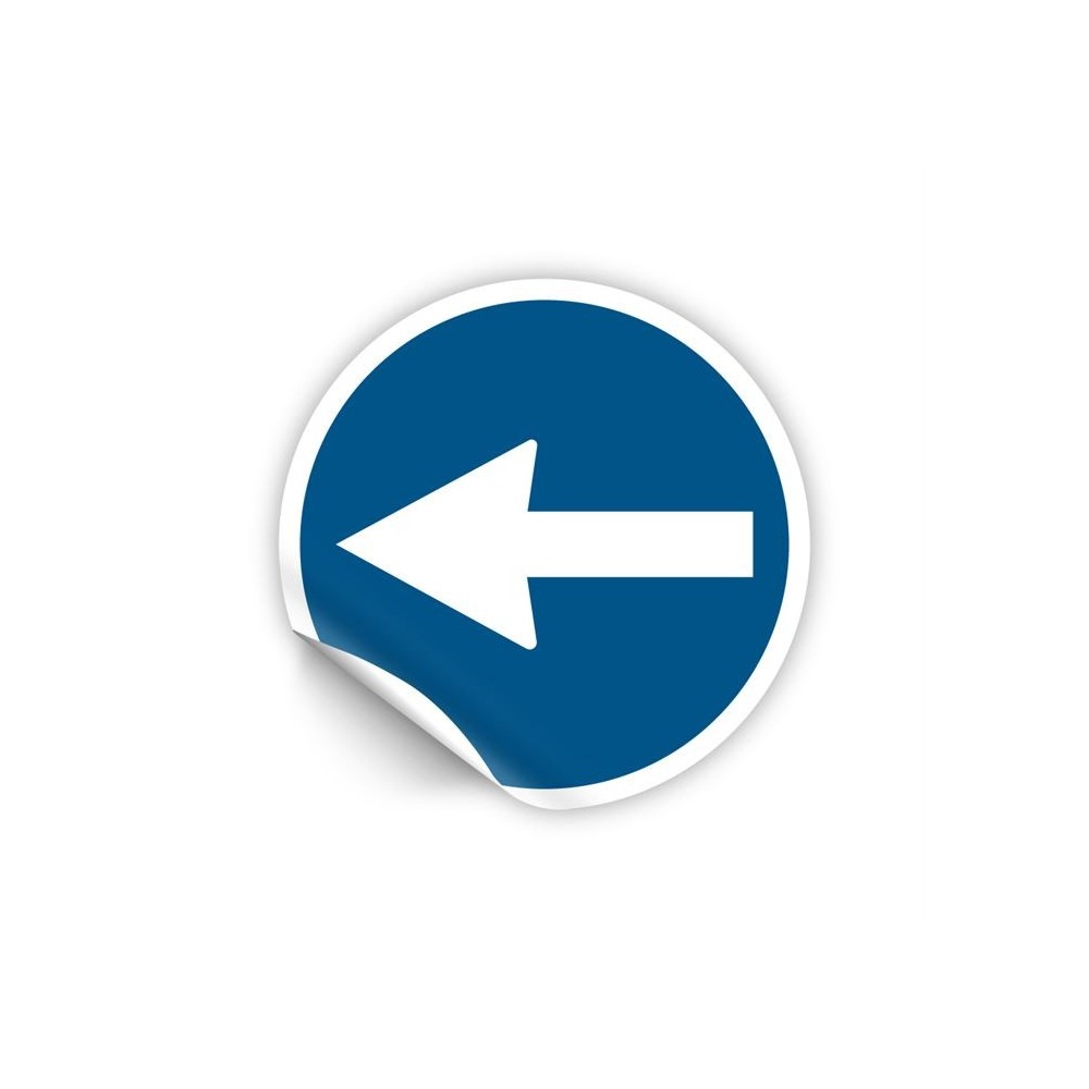 Freccia sinistra in Pvc adesivo flessibile da parete