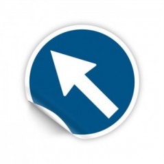 Freccia sinistra alto in Pvc adesivo flessibile da parete
