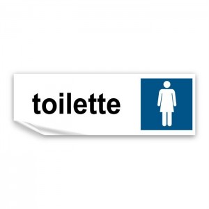 Toilette donne con scritta in Pvc adesivo flessibile da parete