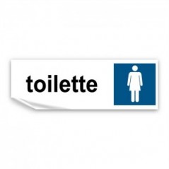 Toilette donne con scritta in Pvc adesivo flessibile da parete