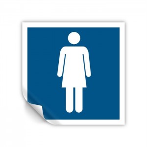 Toilette donne in Pvc adesivo flessibile da parete