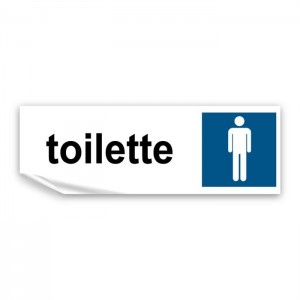 Toilette uomini con scritta in Pvc adesivo flessibile da parete