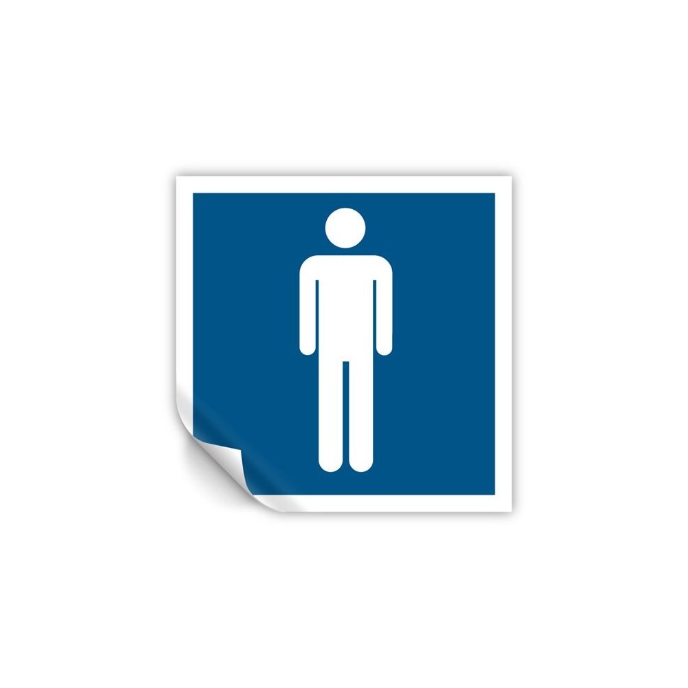 Toilette uomini in Pvc adesivo flessibile da parete