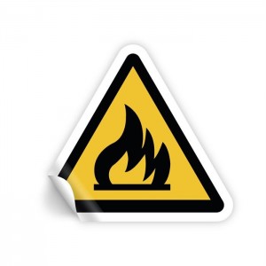 Attenzione gas infiammabili in Pvc adesivo flessibile da parete