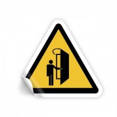 La porta si apre nella vostra direzione in Pvc adesivo flessibile da parete