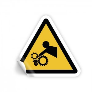 Rischio di trascinamento del braccio nell’ingranaggio in Pvc adesivo flessibile da parete