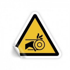 Rischio di trascinamento della mano nella cinghia in Pvc adesivo flessibile da parete